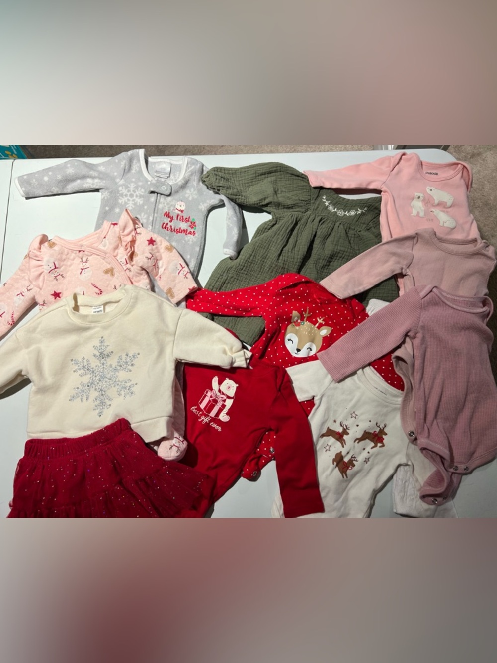 3-6mos Baby Girl Holiday Outfit Bundle